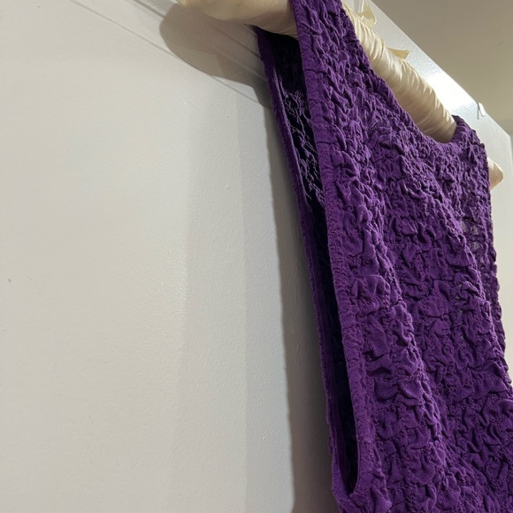 NWT free people purple Scarlett smocked mini dress with front cutout - Picture 5 of 9